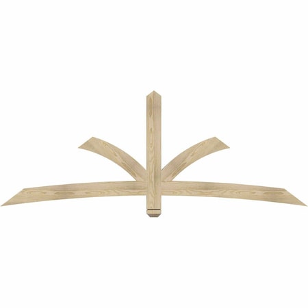 Ekena Millwork Davenport Rough Sawn Timber Gable Bracket, Douglas Fir, 84"W x 31"H x 2"D x 4"F, 9/12 Pitch GBW084X31X0204DAV00RDF